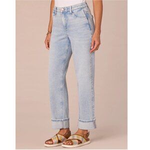 Democracy Jeans Womens 16 Blue Ab Solution High Rise Side Entry Pocket Boyfriend